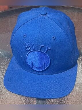 Mitchell & Ness Golden State Warriors The City Blue NBA Basketball Snapback Hat